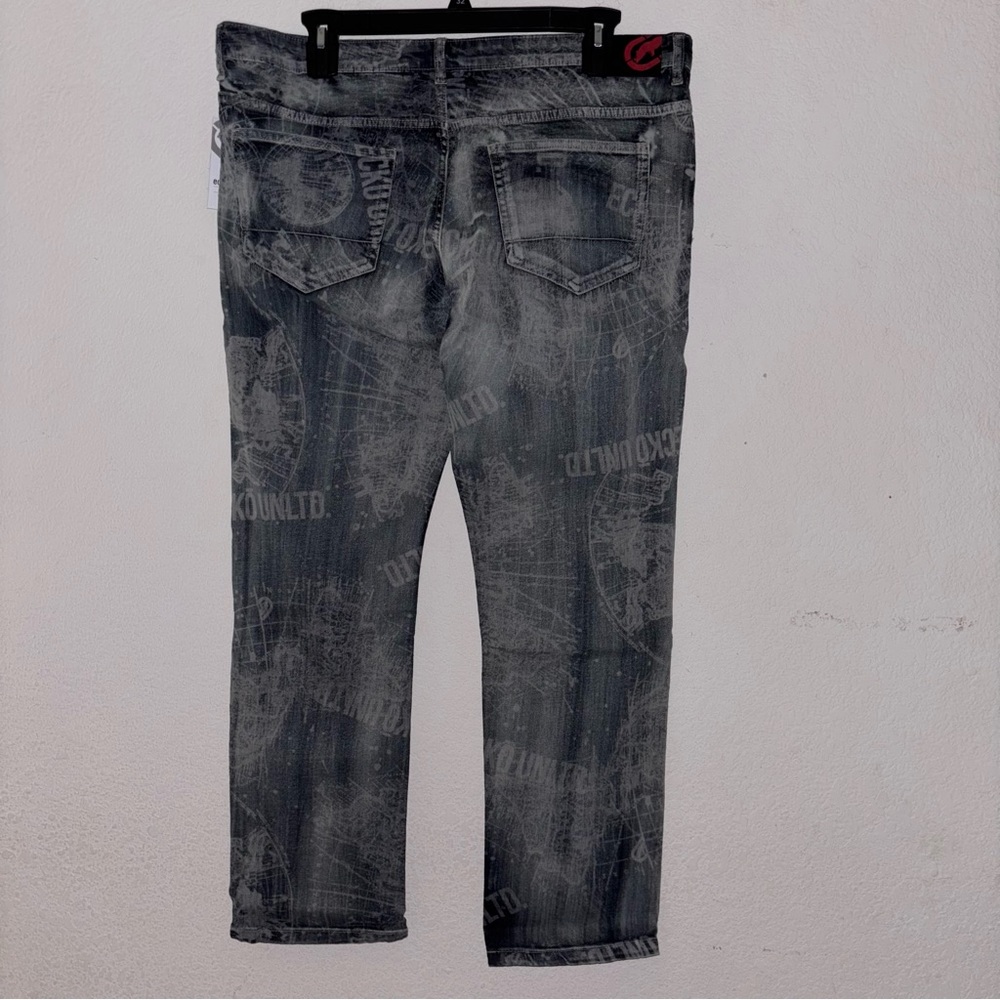 Ecko Unlimited Gray Jeans Distressed Look
